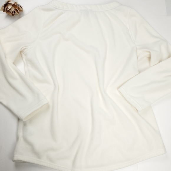 New Lands' End Cream Super Soft Fleece Pullover Sz XL / 18 - Picture 13 of 13